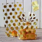 Sacs à bonbons - MKISHINE - 100pcs - Transparent avec points dorés - 21 x 13 cm - Plastique