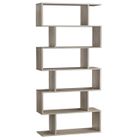 VASAGLE Bibliothèque, Étagère à 6 Niveaux, Meuble de rangement, Cloison Séparateur, pour Salon, Chambre, Bureau, Grège