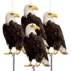 YSTP Lot de 4 Anti Pigeon pour Balcon, Effaroucheur Oiseaux, Hibou avec Réfléchissant Bande Anti Corbeau Anti Pigeons pour Jardin（A）