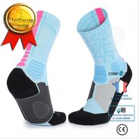 CONFO® Chaussettes de sport respirantes pour adultes, chaussettes de basket-ball antidérapantes