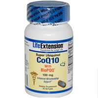 Life Extension, Super Ubiquinol Coenzyme Q10 avec BioPQQ,100 mg,30 capsules.