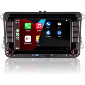 AUTORADIO Autoradio Double din Compatible avec CarPlay sans Fil Android Auto avec 7 Pouces IPS Bluetooth-FM-AM Radio-USB-Puissance.[G269]