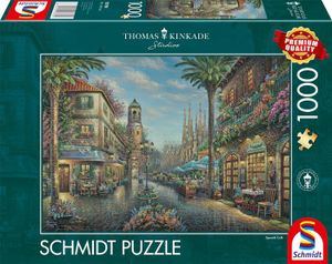 PUZZLE Puzzle Thomas Kinkade Café de Rue Espagnol, 1000 p