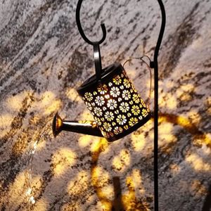 LAMPE DE JARDIN  Lampe Solaire Jardin en Forme Arrosoir LED Guirlan