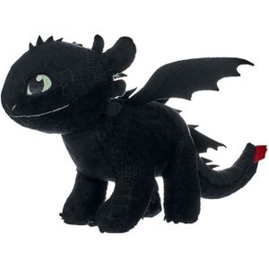 FIGURINE - PERSONNAGE Figurine en peluche - Dragons - Krokmou noir qui b