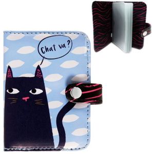 Derri/ère la porte Porte-cartes Folk Black cat