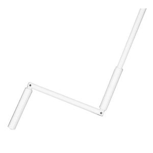 Manivelle Seule En Acier Laque Blanc Sortie Ronde O 12 Mm