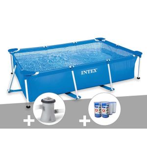 PISCINE Kit piscine tubulaire rectangulaire Intex 3,00 x 2