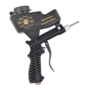 SABLEUSE minifinker Sableuse Kit d'outils de pistolet de pulvérisation de sablage Sandblaster Sand Blaster pour bricolage aerographie Noir