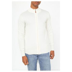 GILET - CARDIGAN Pull cardigan zip Blanc Homme
