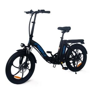 VÉLO ASSISTANCE ÉLEC BK6 vélo électrique pliable Onesport® ,20'' - 350W ,  Shimano 7 vitesses-25KM/H,batterie amovible 48V/10Ah-Noir