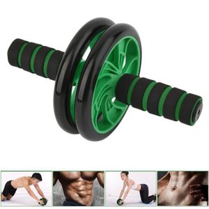 Rouleau dexercice abdominal Roue double avec poign/ées en mousse Exercices de force Roue dentra/înement abdominale