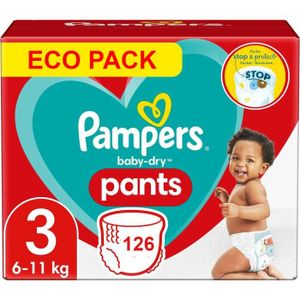 COUCHE PAMPERS PANTS TAILLE 3 BABY-DRY COUCHES-CULOTTES 126 COUCHES (6-11 kg)