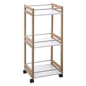 Bambou Relaxdays 10020947 Desserte de Cuisine Nature 36 x 89 x 86 cm