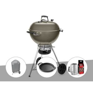 BARBECUE Barbecue à charbon Weber Master-Touch GBS C-5750 57 cm Smoke Grey avec housse, plancha et kit allumage 72x65x107cm Gris