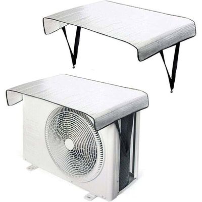 Housse de Climatiseur Extérieur, 53x40x38 cm, Couverture de Protection de Climatiseur, Tissu Polyester Étanche Double Couche, avec Sangle Réglable, Taille Universelle, Cache pour Clim Extérieur | FR