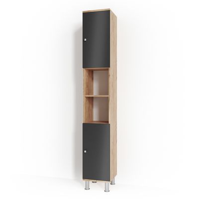 Vicco Meuble De Rangement De Salle De Bain Kiko, Chêne Rustique, 30 X 95 Cm