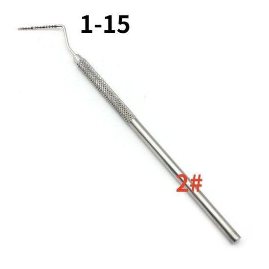 Double Crochet Dentiste En Acier Inoxydable - Longueur 17,5 Cm, Poignée Ergonomique