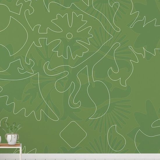 Papier Peint Intissé A.S. Creation Atelier 47 – Abstrait Vert, 600x270 Cm
