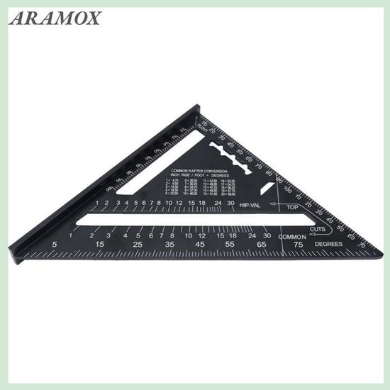 Règle Triangulaire 30 Cm Alliage Aluminium Noir - 6 Échelles Métriques 1:20 1:25 1:50 1:75 1:100 1:125 Pour Architectes Et Ingénieurs
