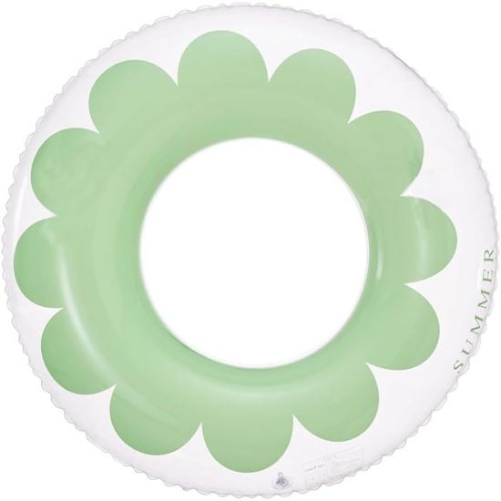Bouée De Natation Gonflable Rétro Rayée PVC - Jouet Flottant Piscine Plage Et Fête D'Été