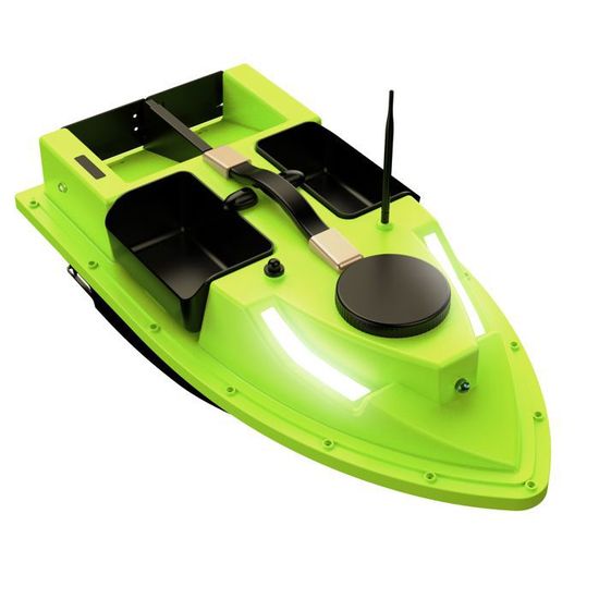 Bateau d'appât GPS 600 m avec détecteur de poissons LCD et feu de position, deux