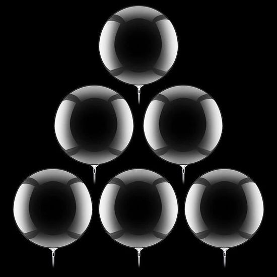 Almencla Lot de 20 Ballons Transparents à Bulles, Ballons Bobo Transparents pour Garnir Les Cadeaux de Fête, Grands Ballons Bobo pour éclairage LED Extérieur, 12 pouces