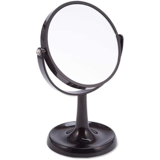 OWLMATE Miroir cosmétique super HD pliable et portable pour dessus de table, portable, utilisation à la maison et en voyage (grand beige
