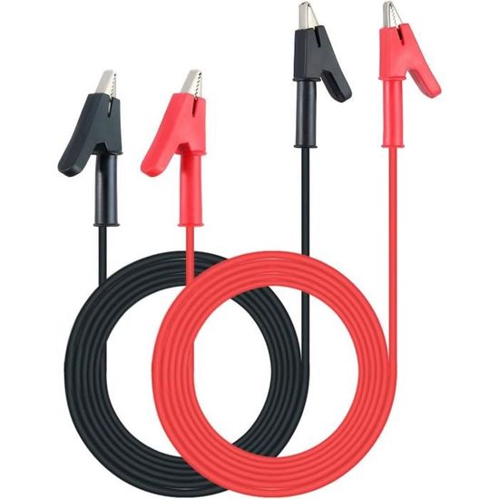 Fils De Test Avec Pinces Crocodiles Pour Multimètre - 2 Câbles, Livraison Royaume-Uni