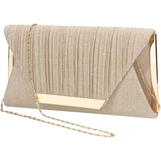 Sac à Dos,Mode Solide Femmes Pochette Femmes Enveloppe Sac Embrayage Sac De Soirée Femme