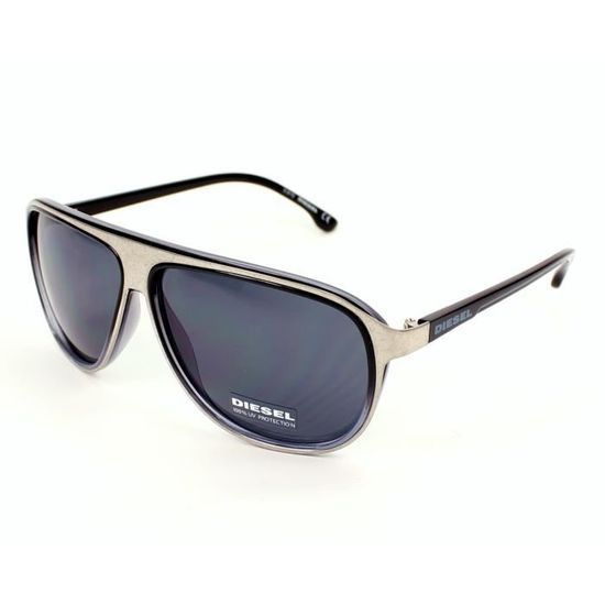Lunettes de soleil Diesel DL0057 S 05V Gris brosse Noir Achat Vente lunettes de soleil Homme Adulte Gris Cdiscount