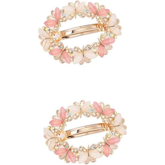 Dervivea 2 Barrettes Feuille D'Olivier Dorées - Épingles à Cheveux Vintage Boho
