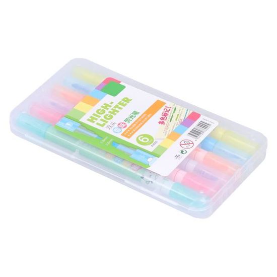 TULAMORIY 8pcs Stylos à Courbes Colorées,Ensemble de stylos surligneurs courbes,surligneur à double tête avec 8 Formes de Courbes Différentes,motif floral,pour la prise de notes,Manuel