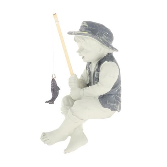 Figurine vintage Composition garçon pêcheur Italie - Soldats et Figurine vintage Composition garçon pêcheur Italie - Soldats et