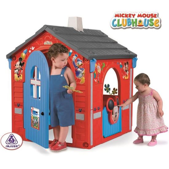 Maison Cabane Enfant - INJUSA - Mickey et ses amis - Rouge - 109x95x121cm - A partir de 3 ans