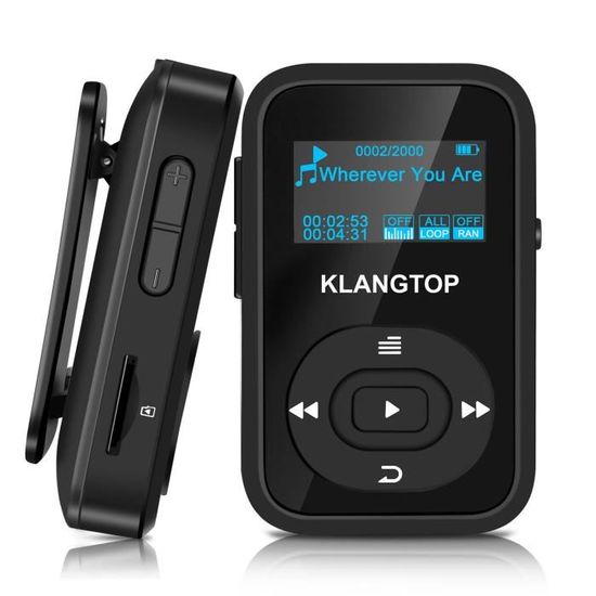 [Radio FM Via Bluetooth] KLANGTOP Mini Lecteur MP3 Sportif Bluetooth 4.