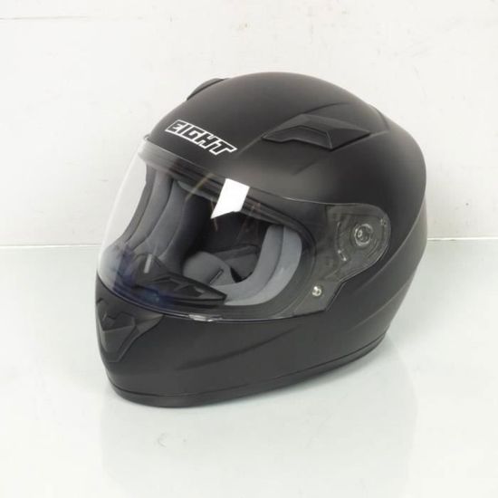 Casque Moto Eole Subtle Noir Mat - Taille XS (53-54 Cm) - Homologué ECE 22.06 - Coque ABS - Modulable Et Confortable