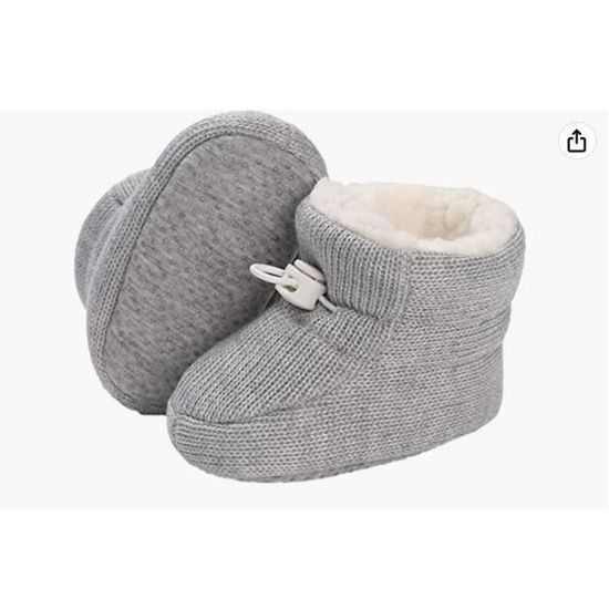 Bottines Bébé Hiver 6-12 Mois – Souples, Chaudes, Antidérapantes – Fille & Garçon – Aisprts I2