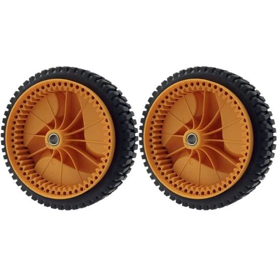 Roue universelle efficace pour les opérations de tondeuse à gazon poussée manuelle, maniabilité fluide, 19 à 5 cm de diamètre, matériau en caoutchouc