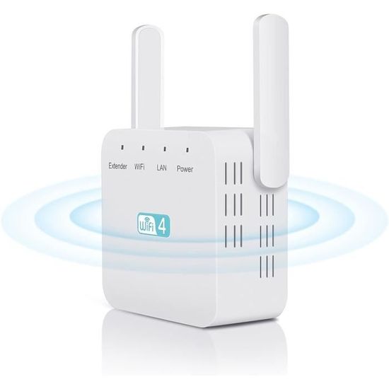 Beseloa Répéteur WiFi 300Mbps 2.4GHz | Amplificateur Signal Avec Port Ethernet - Pour Maison Et Bureau