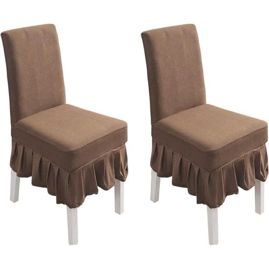 N/A Housses De Chaise De Salle à Manger, Housse De Protection De Chaise Pliante Extensible Lavable Remplaçable, Housse De Siège + Housse De Dossier, Pour Banquet De Bureau à Domicile,J,2pcs