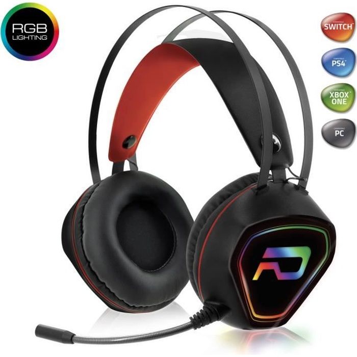 Casque audio gamer Advance RGB pour Xbox / PS4 / PC / Switch - 40 mm