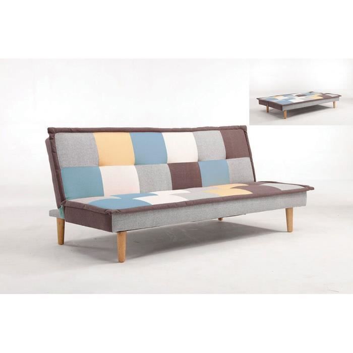 Banquette clic clac design multicolore (SACANDINAVE)