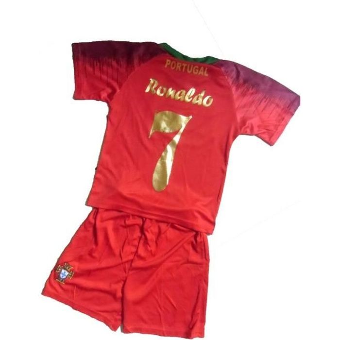 MAILLOT + SHORT PORTUGAL NOIR RONALDO 1 AN