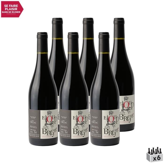 Pays d'Hérault Loup dans la Bergerie Rouge 2020 - Lot de 6x75cl - Domaine de l'Hortus - Vin IGP Rouge du Languedoc - Roussillon