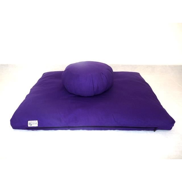 Set zafu + zabuton traditionnels violet