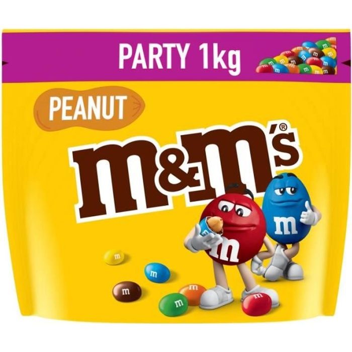 M&M'S - Peanut Bonbon Chocolat Cacahuète 1Kg - Lot De 3