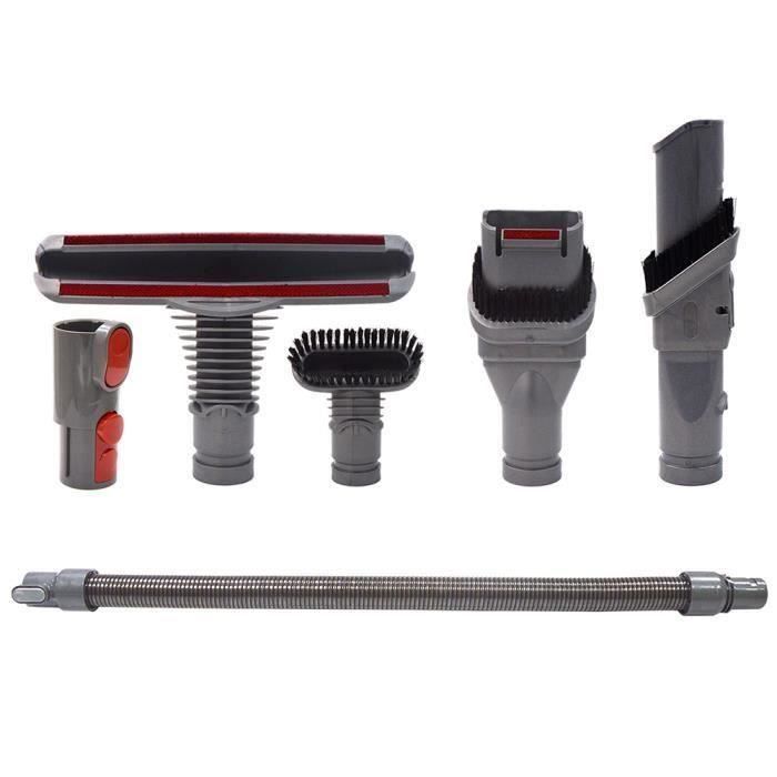 Brosse Kit Accessoires avec Tuyau d'aspirateur pour Dyson V8 V7 V10 Aspirateur,Total Clean Pièces pour Dyson V6 (6 in 1)