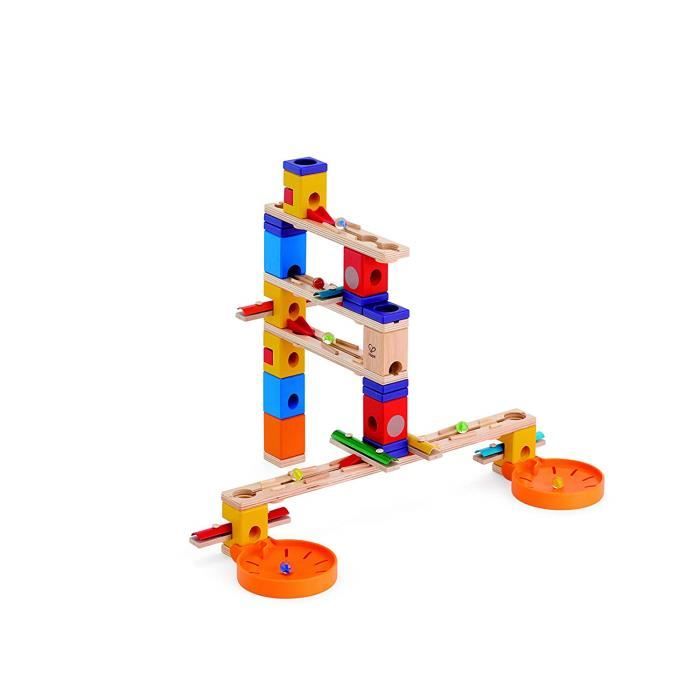 Hape - E6012 - Jeu De Construction en Bois - Circuit de Billes Quadrilla - Music Motion