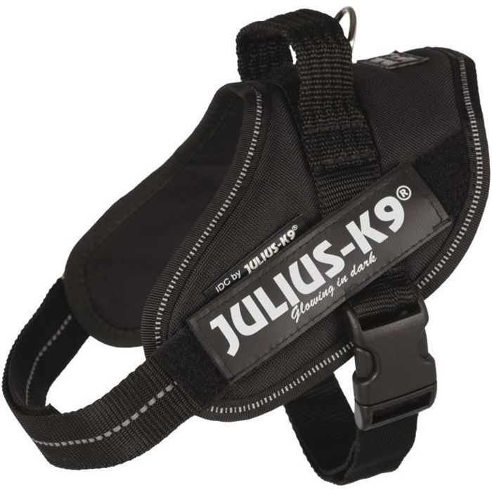 JULIUS-K9 Harnais Power IDC - Mini - M : 49-67 cm-22 mm - Noir - Pour chien